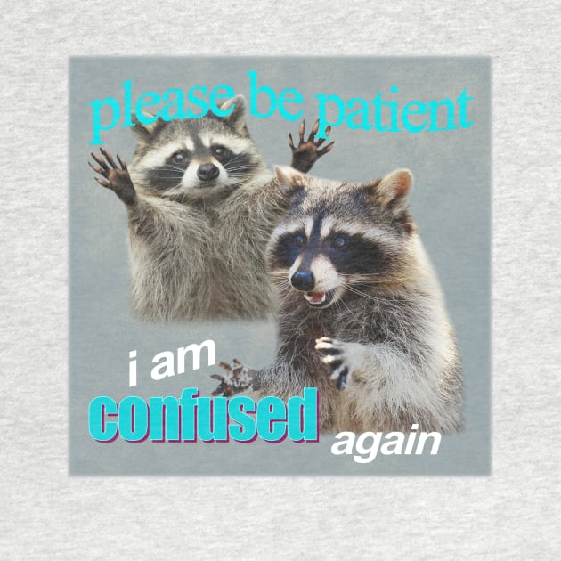 funny raccoon meme 90s tshirt by krokusik